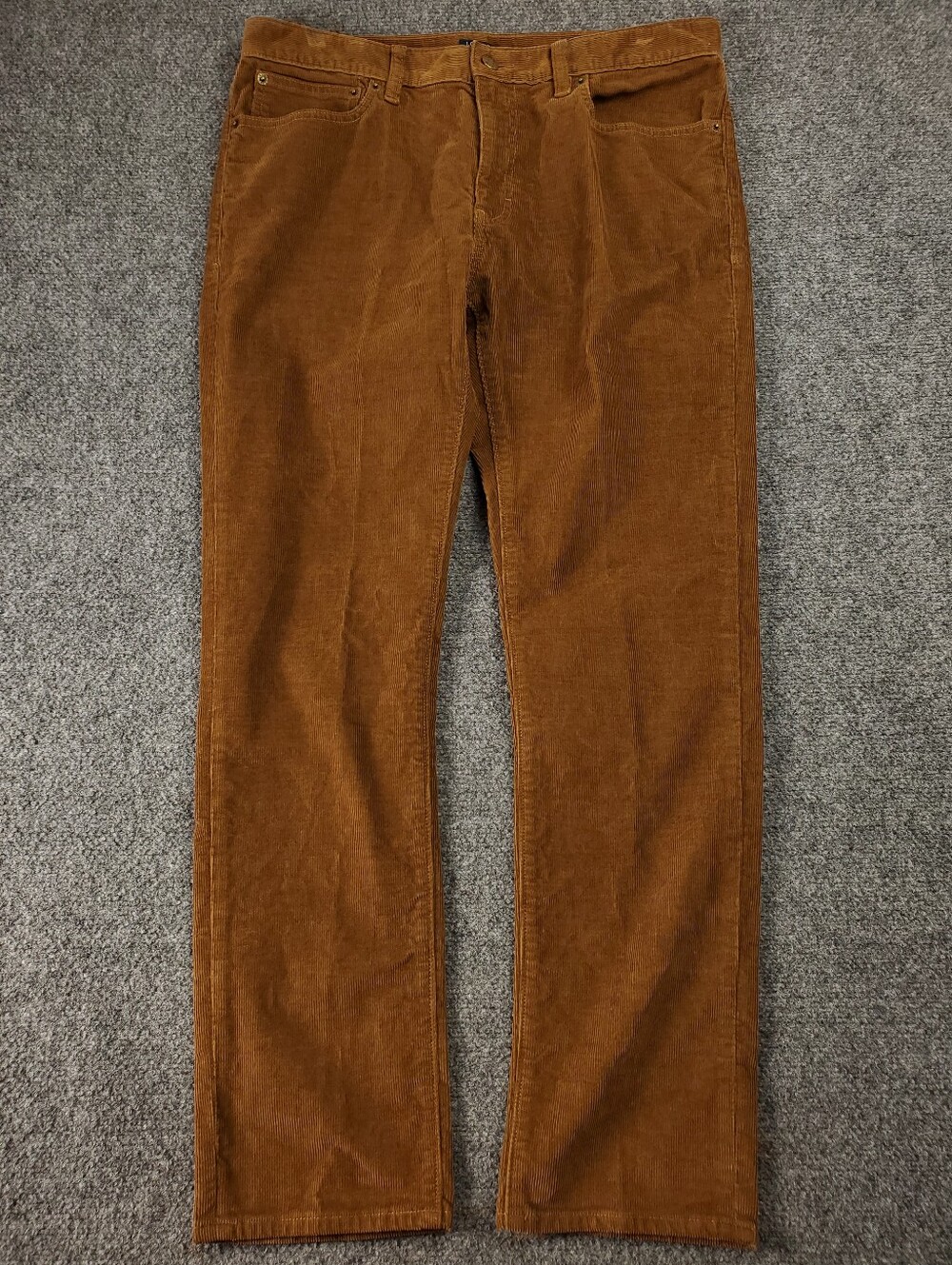 J Crew Flex Corduroy Pants 33x30 Slim Camel Rust Brown Five Pocket Casual Fall